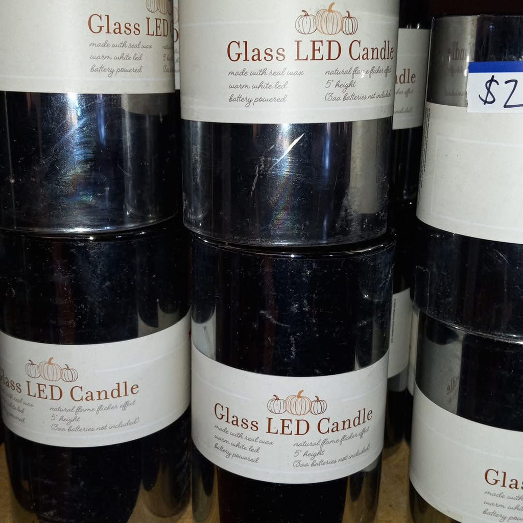 Glass led candle