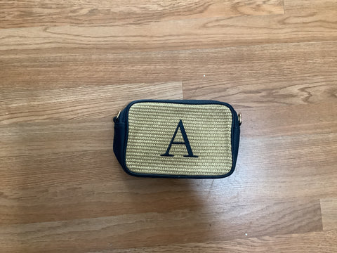 “A” makeup bag
