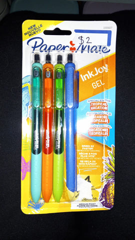 Papermate tropical 4 pack pens