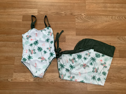 Youth size 7 girls swimsuit with little coverup