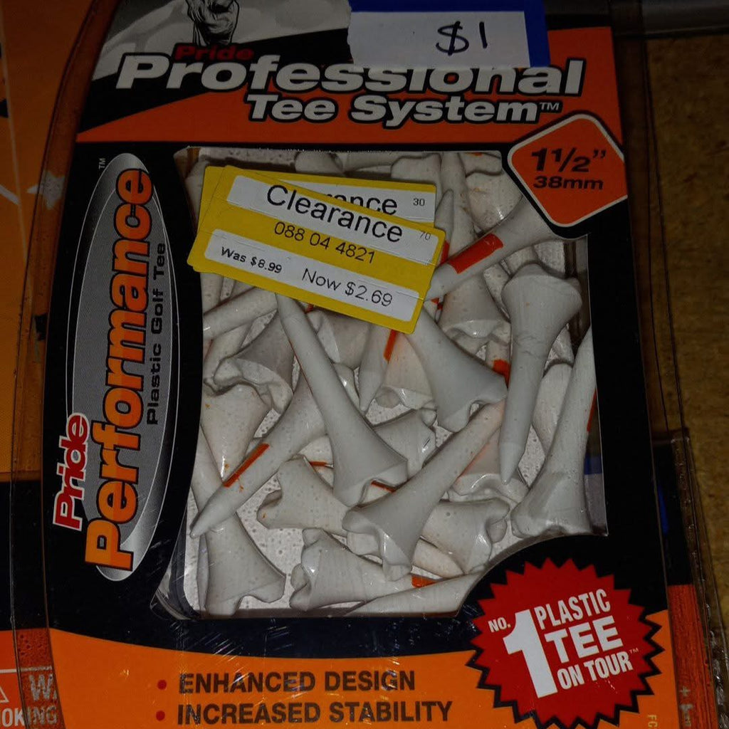 Plastic golf tee system
