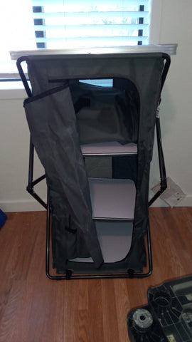 Camping table folding table organizer
