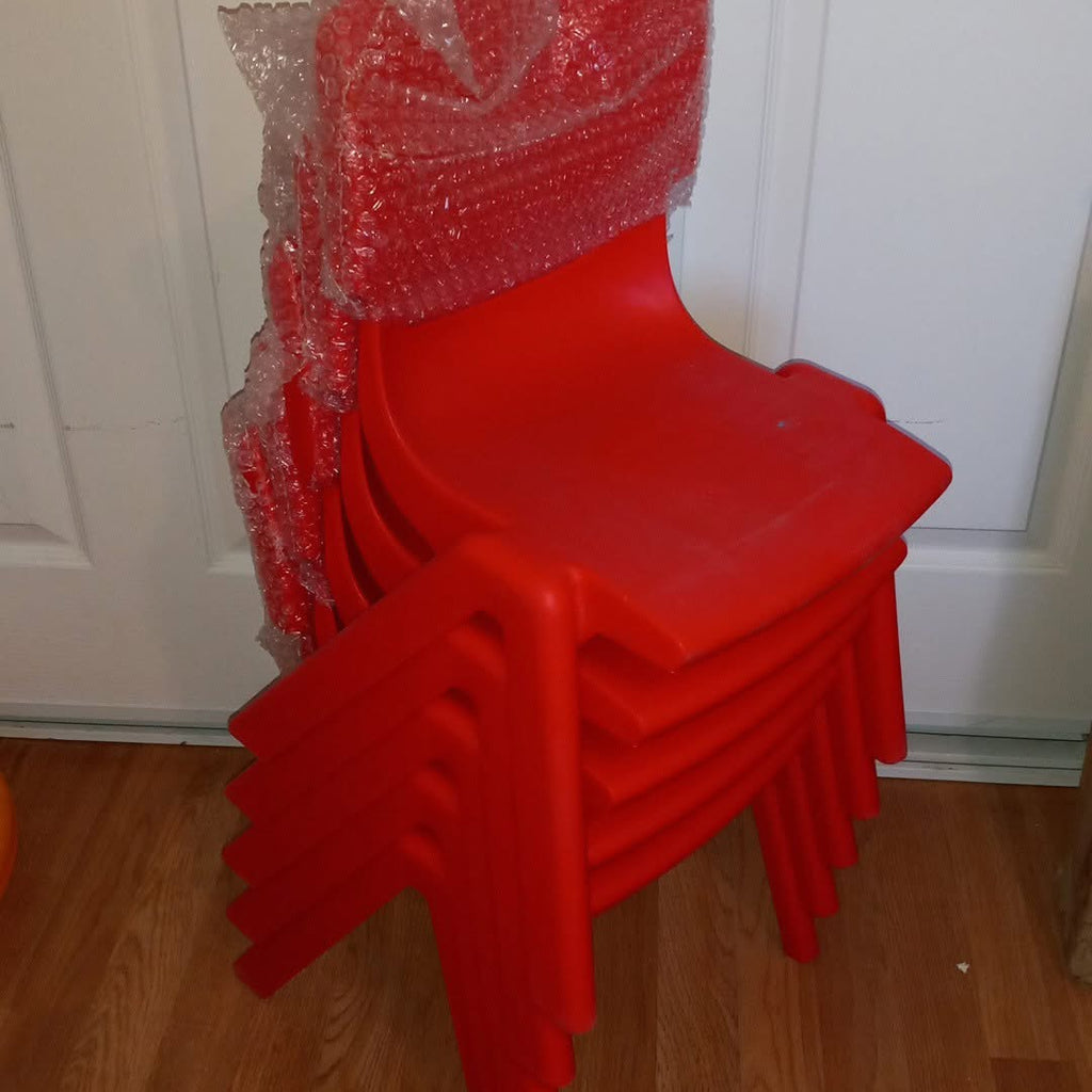 5 pack red toddler chairs