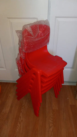 5 pack red toddler chairs