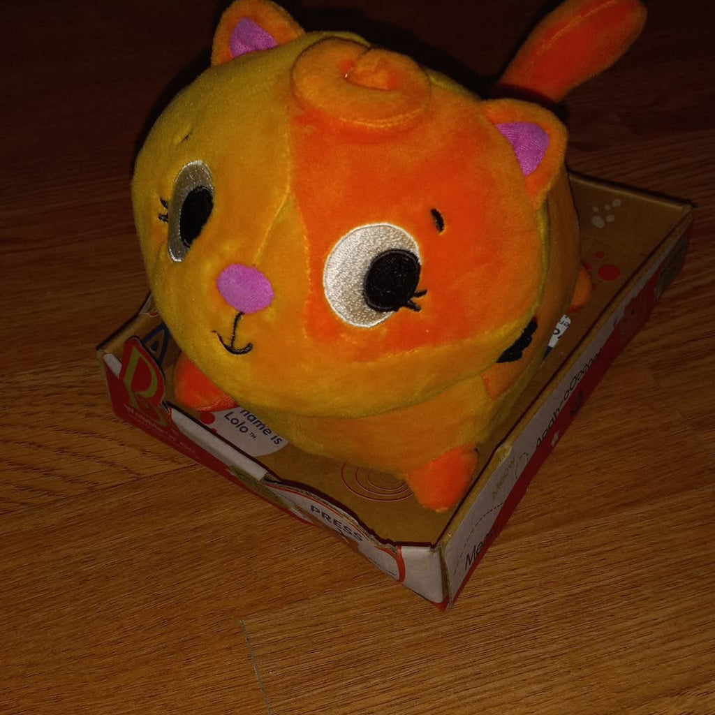 Plush crawling cat interactive meowing plush