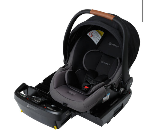 Slide dlx infant car seat featuring safety slide base