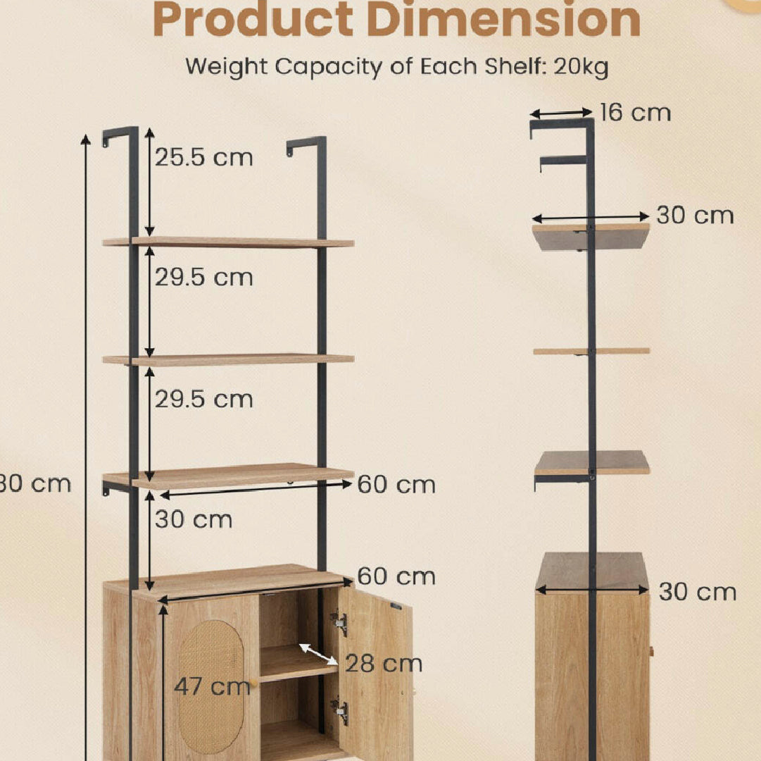 6-Tier Ladder Bookshelf