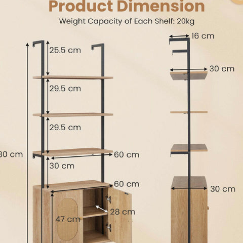 6-Tier Ladder Bookshelf