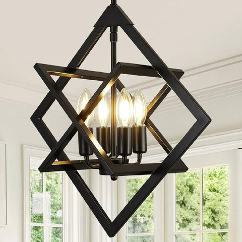 18" Black Chandelier