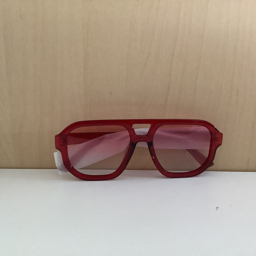 Livho sunglasses red frame, gradient blue